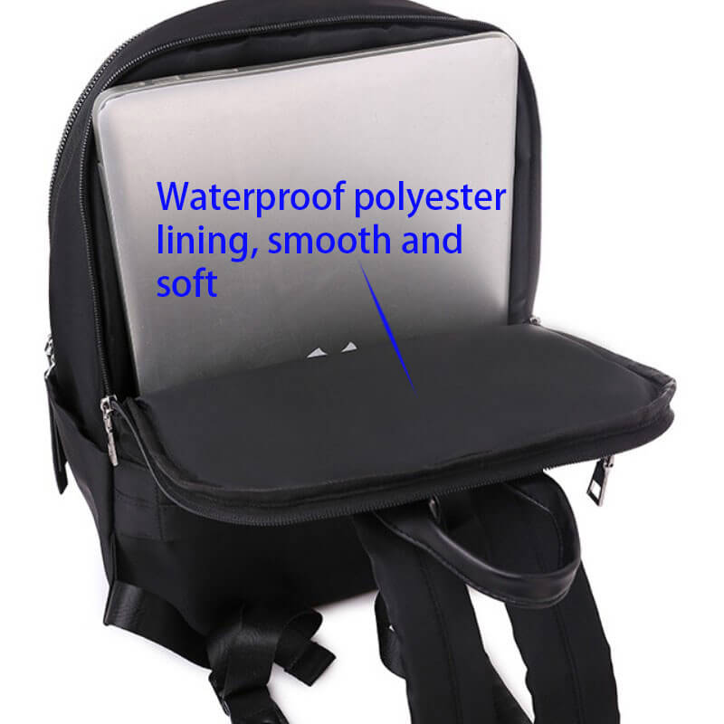 Picture of computer placed in backpack