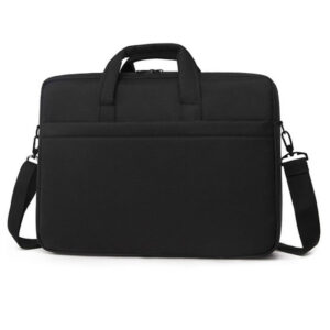 Черная сумка для компьютера с дисплеем на передней панели