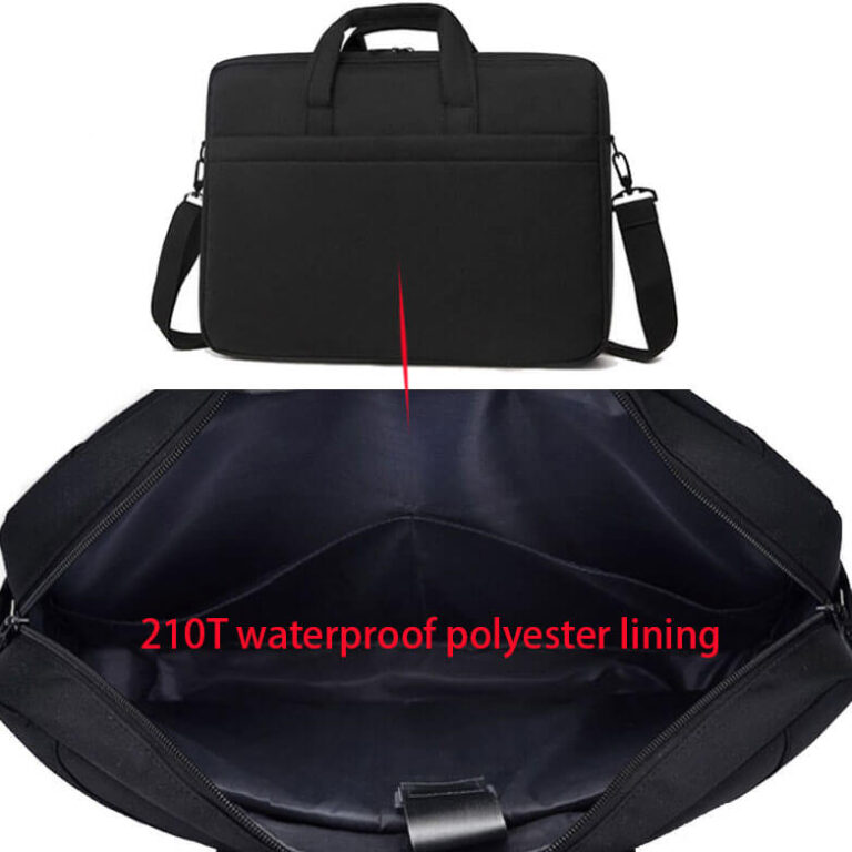 Inside the black computer bag