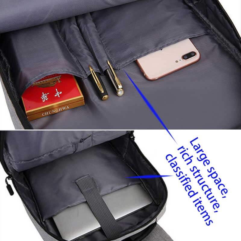 Mochila para computador portátil Estrutura interna