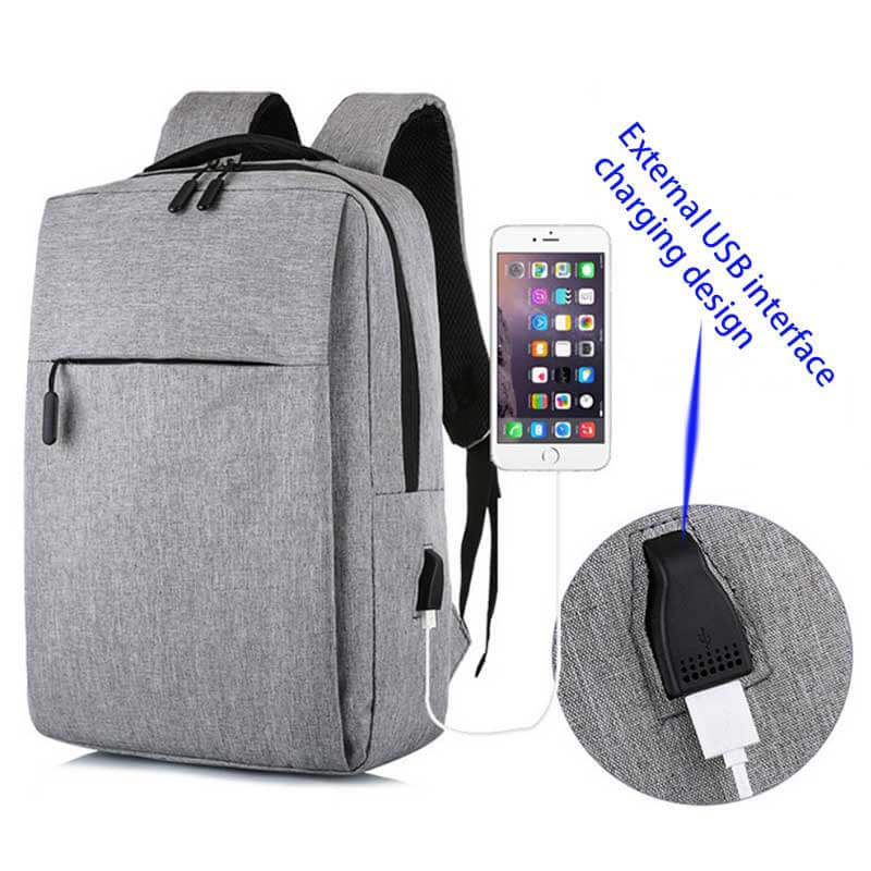 Imagem da interface USB da mochila para computador portátil