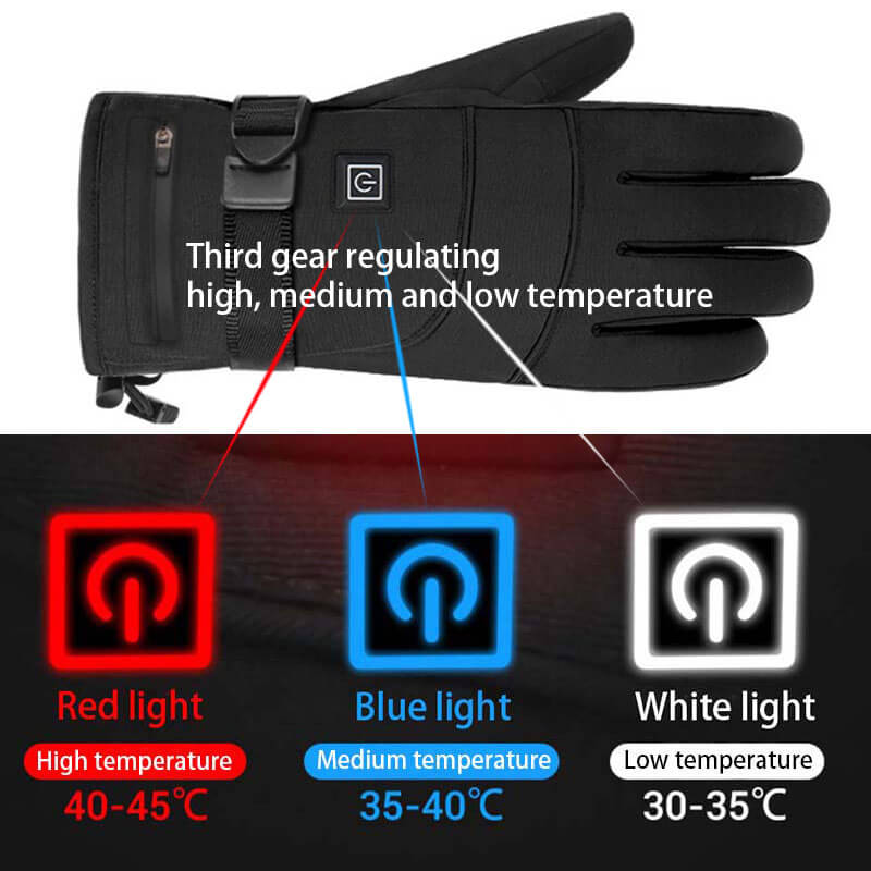 Electric ski gloves third gear adjustment