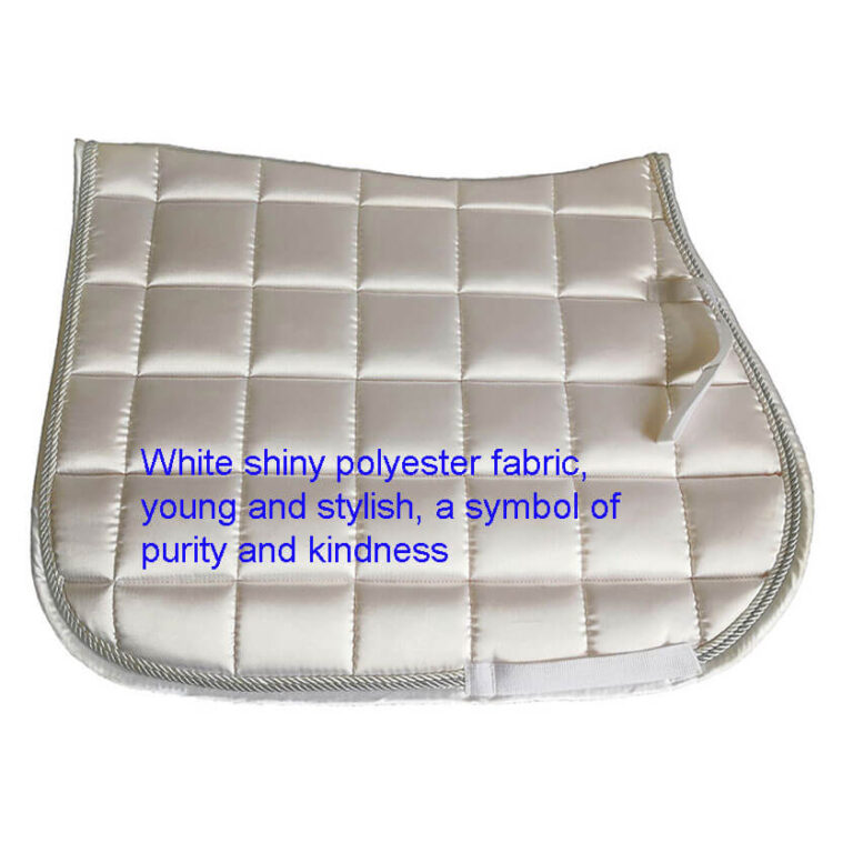 White saddle pad display