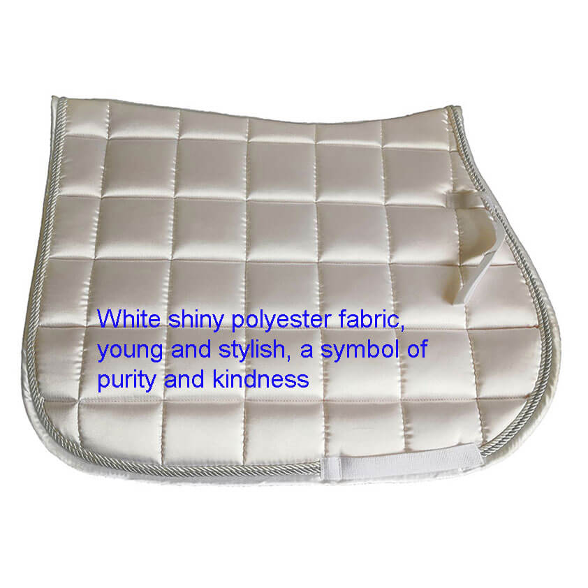 White saddle pad material style display