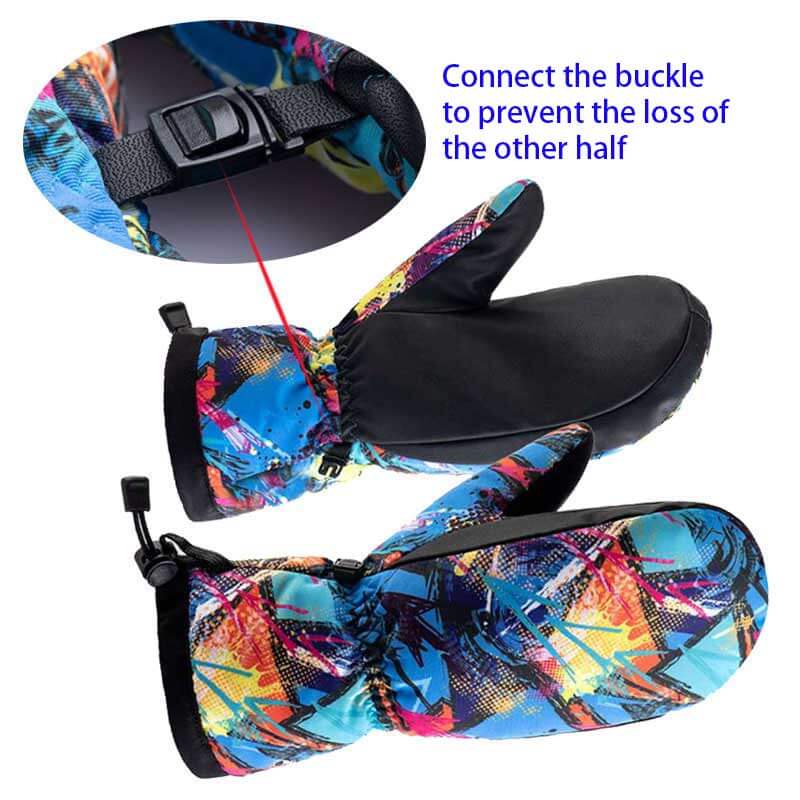Electric ski gloves connecting buckle