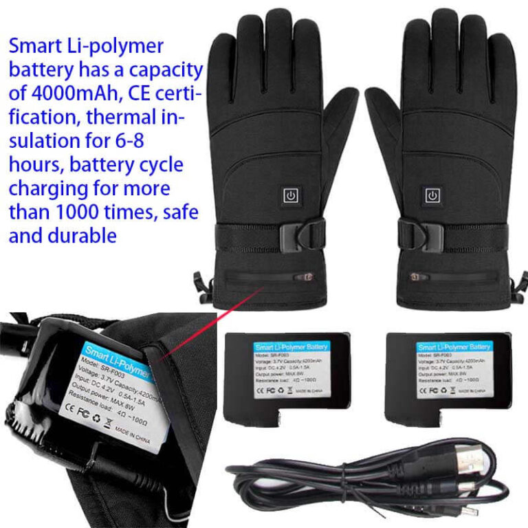 electric ski gloves batter
