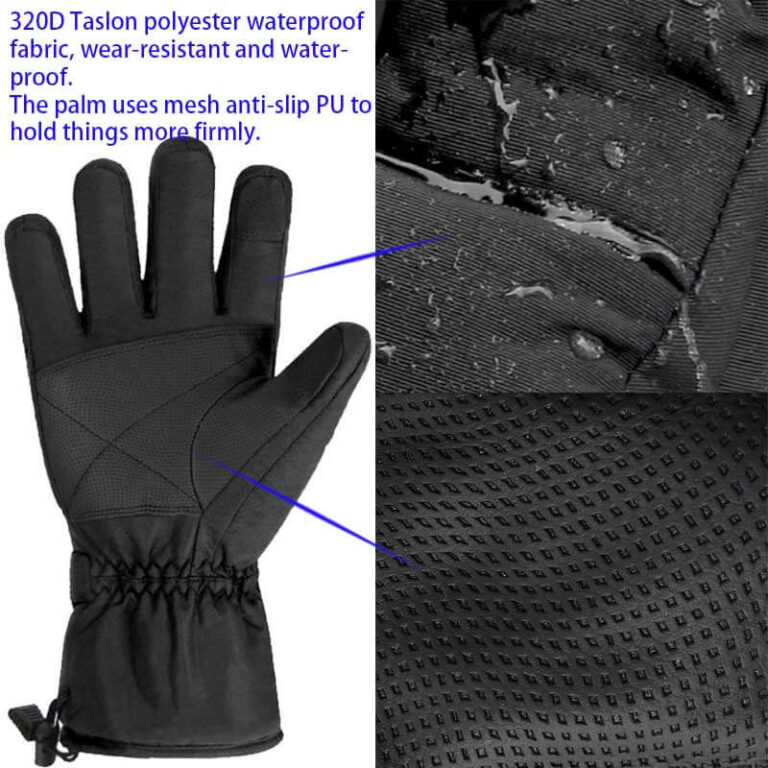 electric ski gloves material