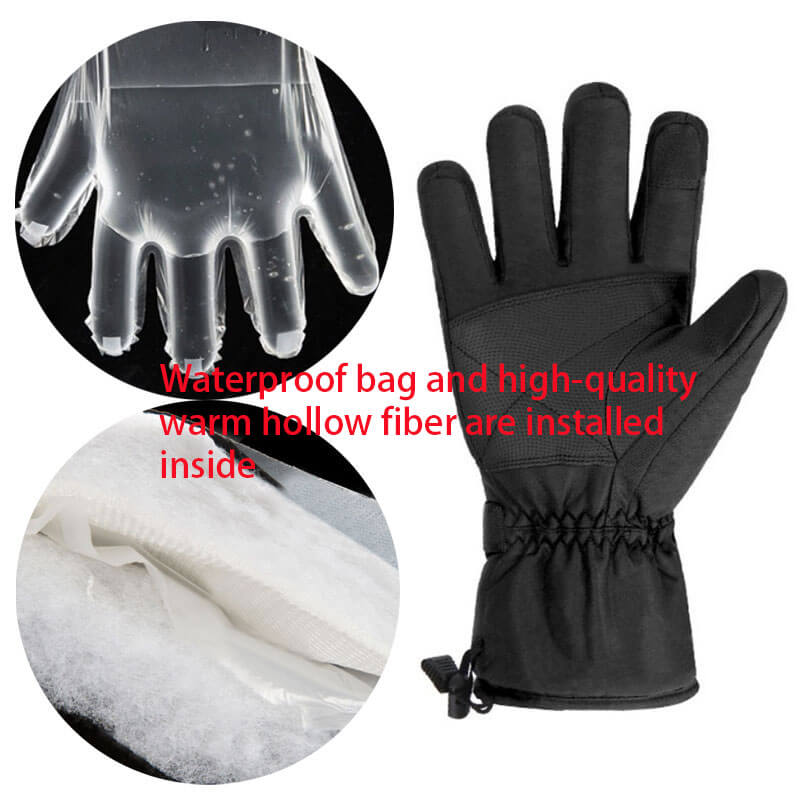 Electric ski gloves waterproof bag