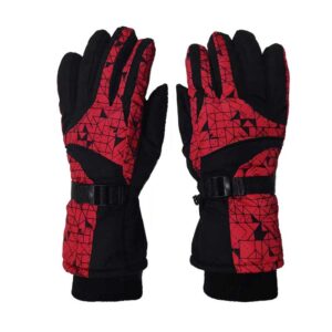 Red-adult-snow-gloves